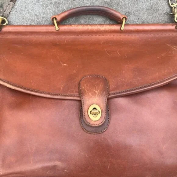 RARE Vintage Coach Beekman Briefcase 1990s - Made in Italy - Picture 3 of 12